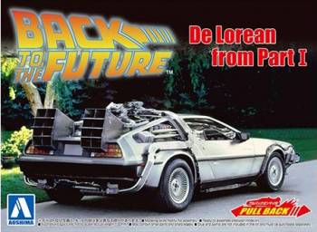 Aoshima 54758 DeLorean Car Hook Type Back to the Future I (Pullback)
