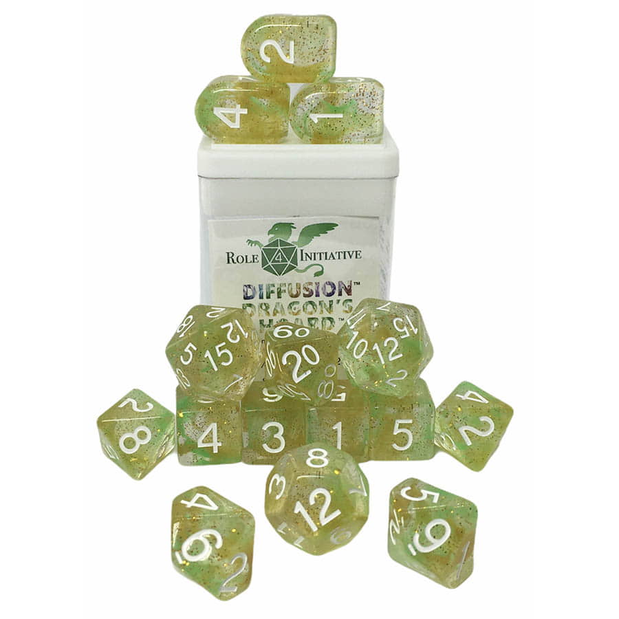 Role 4 Initiative 50505FC 15ct Dice Set: Diffusion Dragon's Hoard (ARCH'D D4 and BALANCE'D D20)