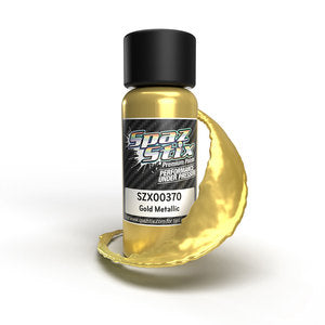 SpazStix 00370 Gold Metallic Airbrush Ready Paint, 2oz Bottle