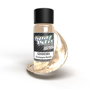 SpazStix 00380 Champagne Metallic Airbrush Ready Paint, 2oz Bottle