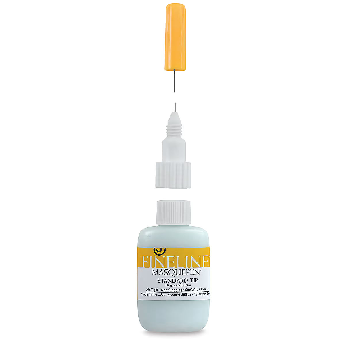 Fineline 5565-1111 Masking Fluid Pen 18g Standard Tip w/ 1.25oz Oval Bottle