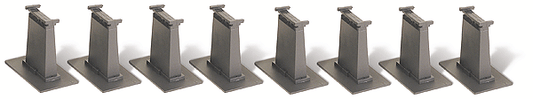 Bachmann 44872 N E-Z Track Accessories -- 8-Piece Tall Pier Set