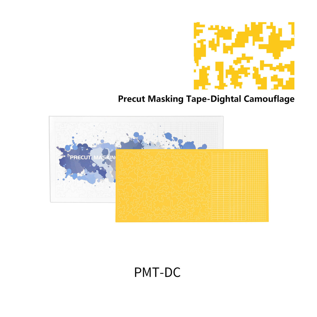 Dspiae PMT-DC PMT-DC  Precut Masking Tape - Digital Camouflage