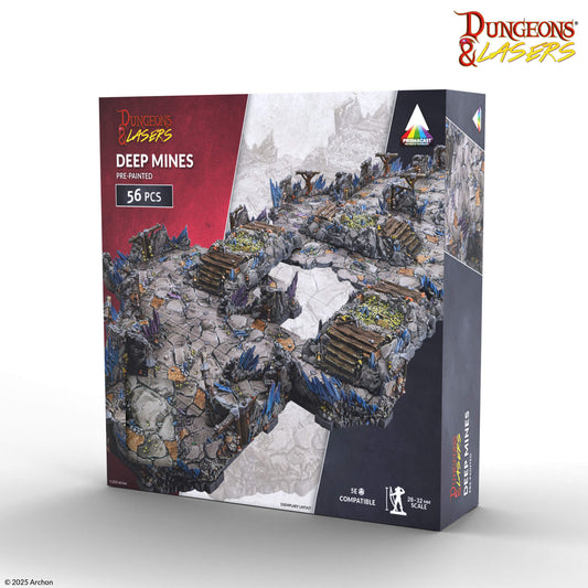 Archon Studio DNL0113 Dungeons and Lasers: Deep Mines: Pre-Painted Terrain