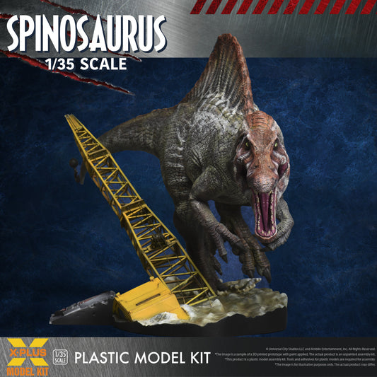 X-Plus 411-200365TP 1/35 Jurassic Park III: Spinosaurus Dinosaur w/ Detailed Base