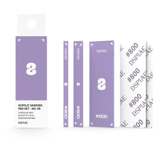 Dspiae PT-SP08 Acrylic Sanding Pad Set-Purple