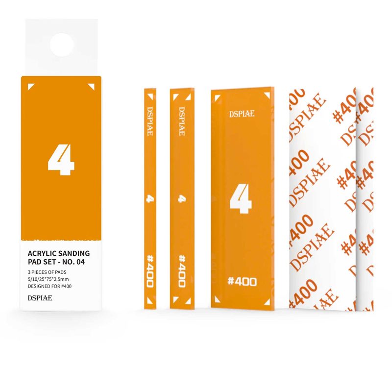 Dspiae PT-SP04 Acrylic Sanding Pad Set-Orange (400# grit)