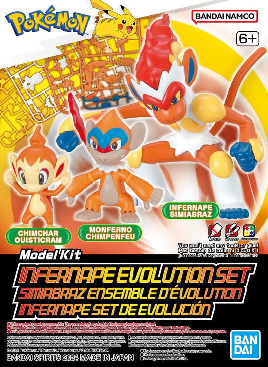 Bandai 2730255 Pokémon Model Kit Infernape Evolution Set