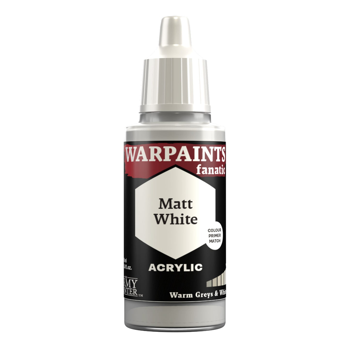 Army Painter WP3012 Warpaints Fanatic Acrylic Hobby Paint (Matt White) (18ml)