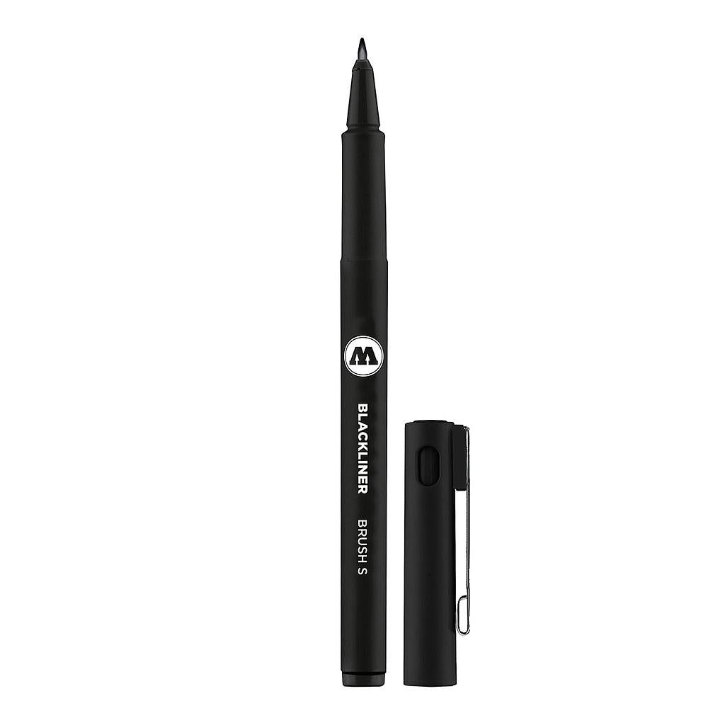 Molotow 703213 BLACKLINER Permanent Ink Pen Brush S Black