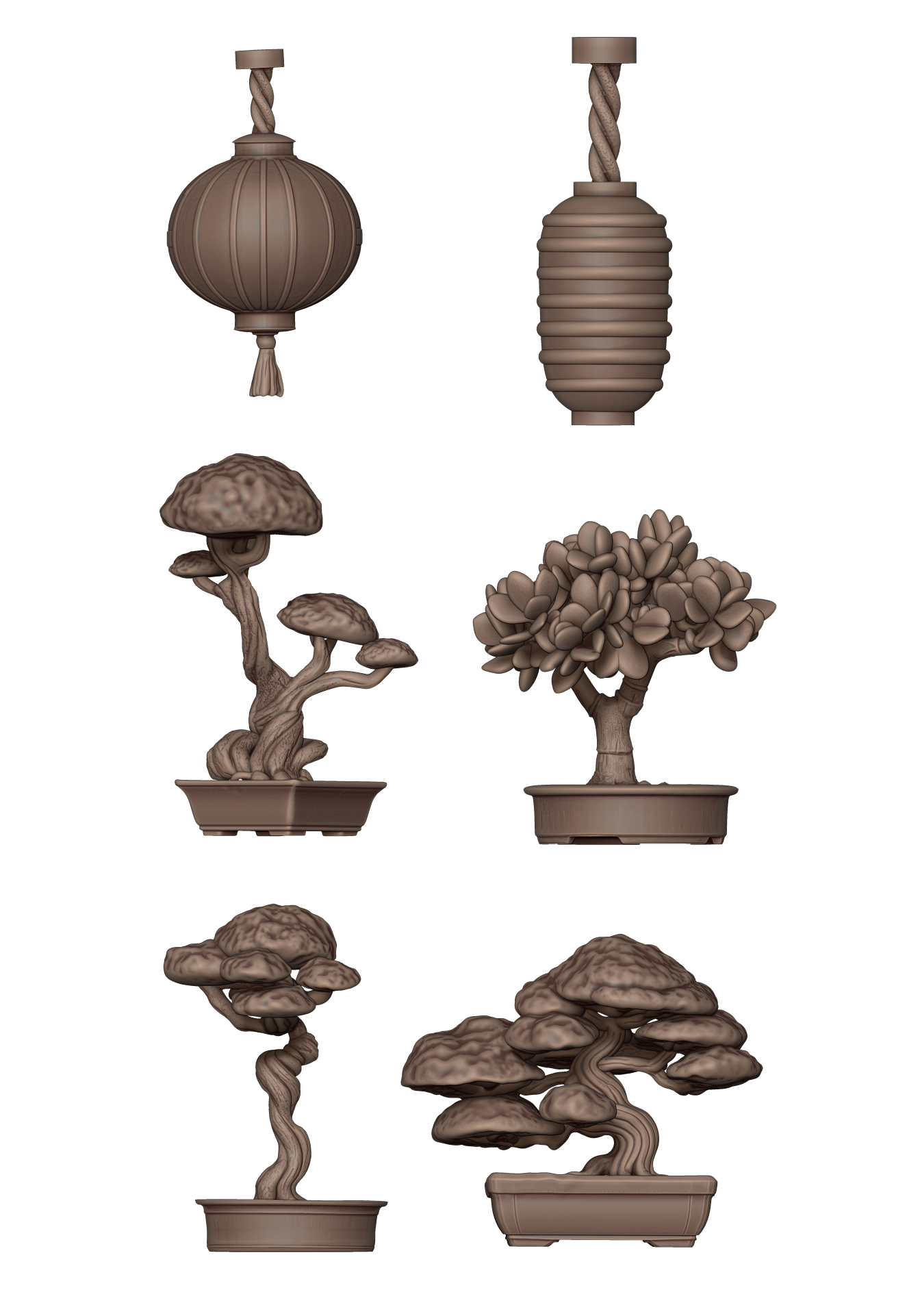 AK Interactive AKBIT0030 Japanese Lamps & Bonsai