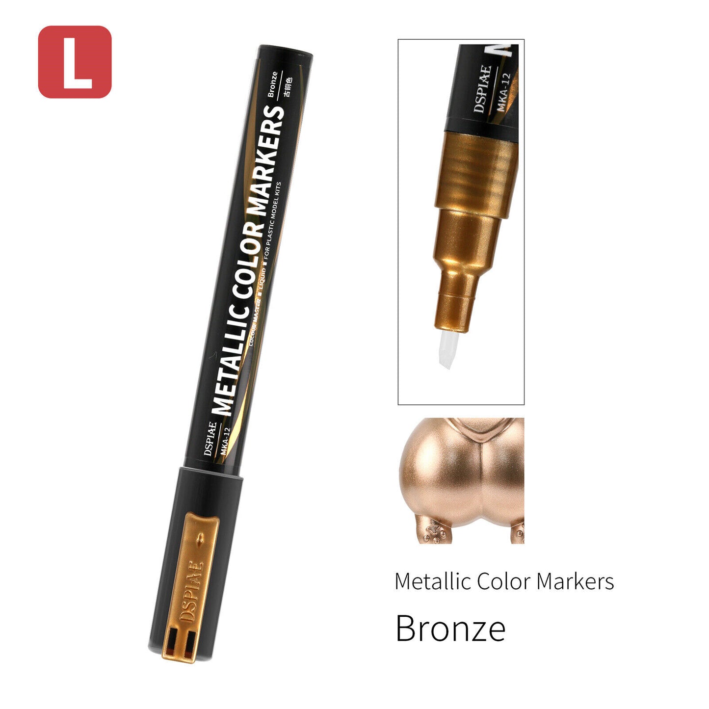 Dspiae MKA-12 Super Metallic Color Markers - Bronze