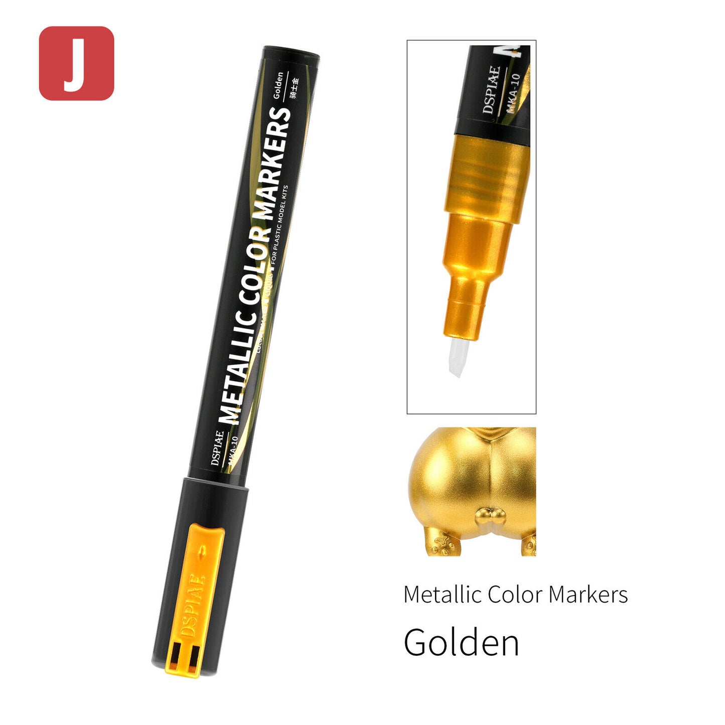 Dspiae MKA-10 Super Metallic Color Markers - Golden