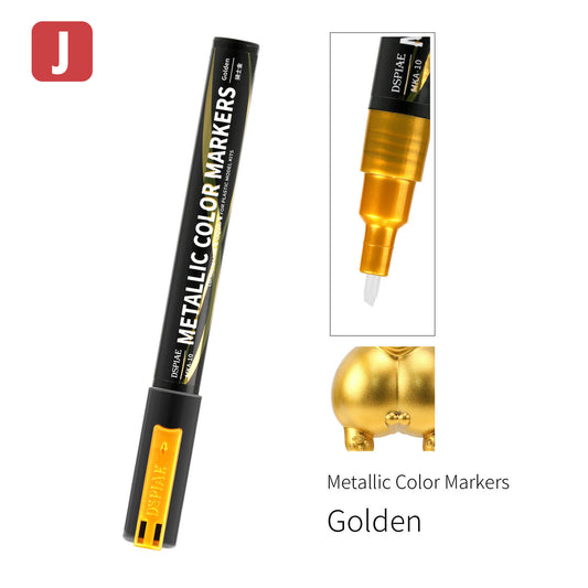 Dspiae MKA-10 Super Metallic Color Markers - Golden