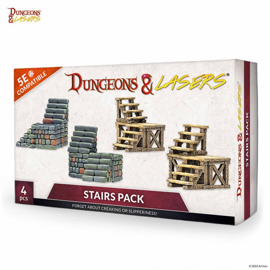Archon Studio DNL0038 Dungeons and Lasers: Stairs Pack (Expansion Set)