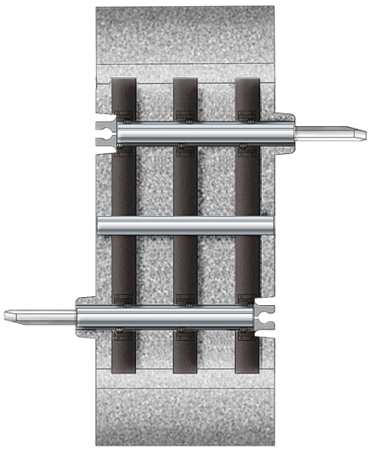 Lionel 612073 O FasTrack 1-3/8" Straight Bulk w/Roadbed - 3-Rail