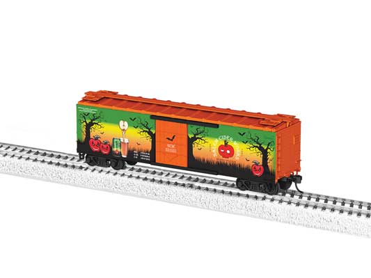 Lionel 2354140 40' Steel Reefer - Ready to Run -- Salem Cider Works (Halloween, orange, green, black) HO Gauge