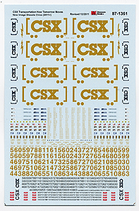 Microscale 871361 HO CSX -- Boxcar Logo ES44AC & EMD 2nd Gen Diesels 2010
