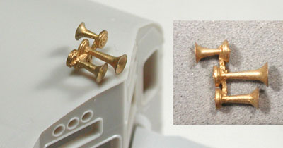 Cal Scale 583 HO Air Horn (Unpainted Brass Casting) -- Nathan 3-Chime M3HR