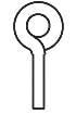 Cal Scale 501 HO Lift Rings -- .012" Wire