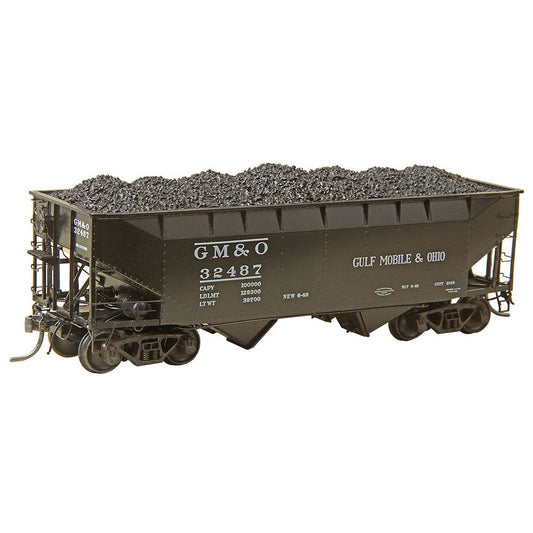 Kadee 7525 HO 7525 50-Ton AAR Standard 2-Bay Open Hopper, Gulf Mobile and Ohio #32487