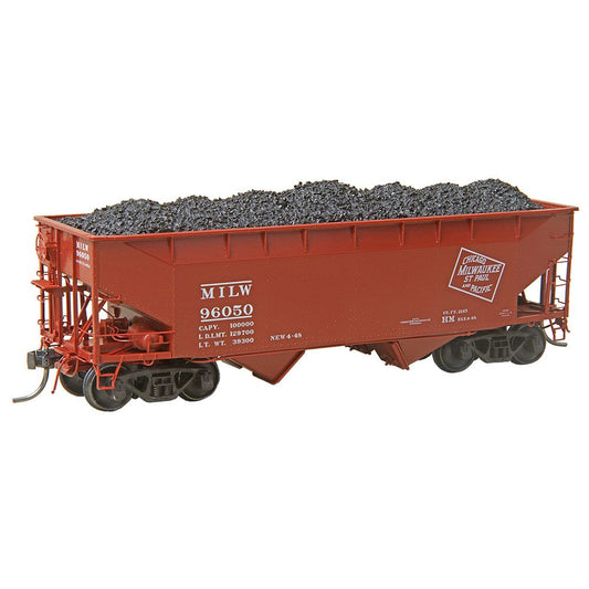 Kadee 7529 HO Scale Milwaukee MILW #96050 - 50 Ton AAR "Standard" 2 Bay Open Hopper