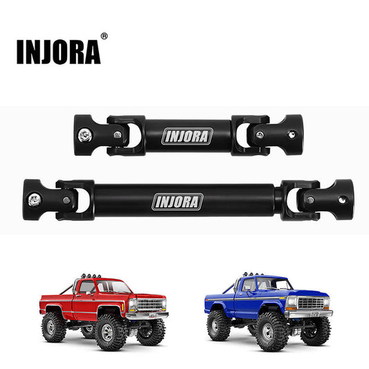 Injora 4M-84BK Hardened Steel Drive Shafts for 1/18 TRX4M High Trail K10 F150