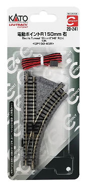 KATO 20-241 N Scale Unitrack R150-45 Compact Electric Turnout 45 Degrees, Right KAT20241