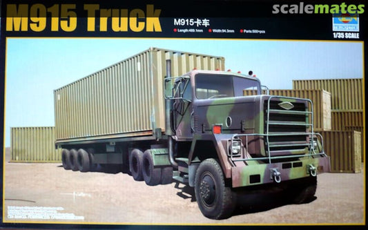 Trumpeter 1015 1/35 US M915 Army Truck w/40ft Container Trailer