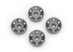 Traxxas 10257-GRAY Wheel washers, machined aluminum, gray (4)