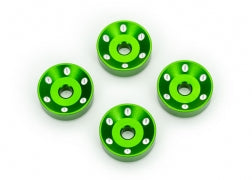 Traxxas 10257-GRN Wheel washers, machined aluminum, green (4)
