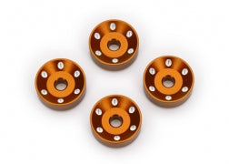 Traxxas 10257-ORNG Wheel washers, machined aluminum, orange (4)