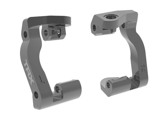 Traxxas 10733-GRAY Caster blocks (c-hubs), 6061-T6 aluminum (dark titanium-anodized) (left & right)