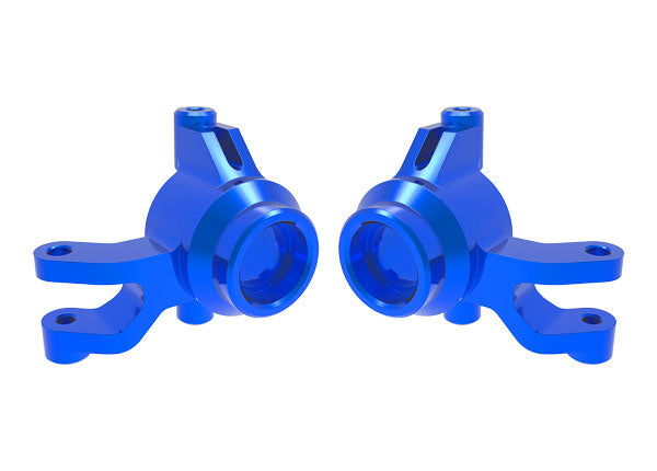 Traxxas 10734-BLUE Steering blocks, 6061-T6 aluminum (blue-anodized) (left & right)