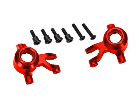 Traxxas 10734-RED Red Aluminum Steering Blocks (L&R)