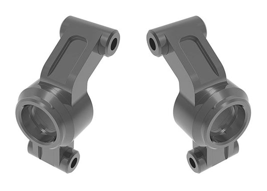 Traxxas 10751-GRAY Carriers, stub axle, 6061-T6 aluminum (dark titanium-anodized) (left & right)