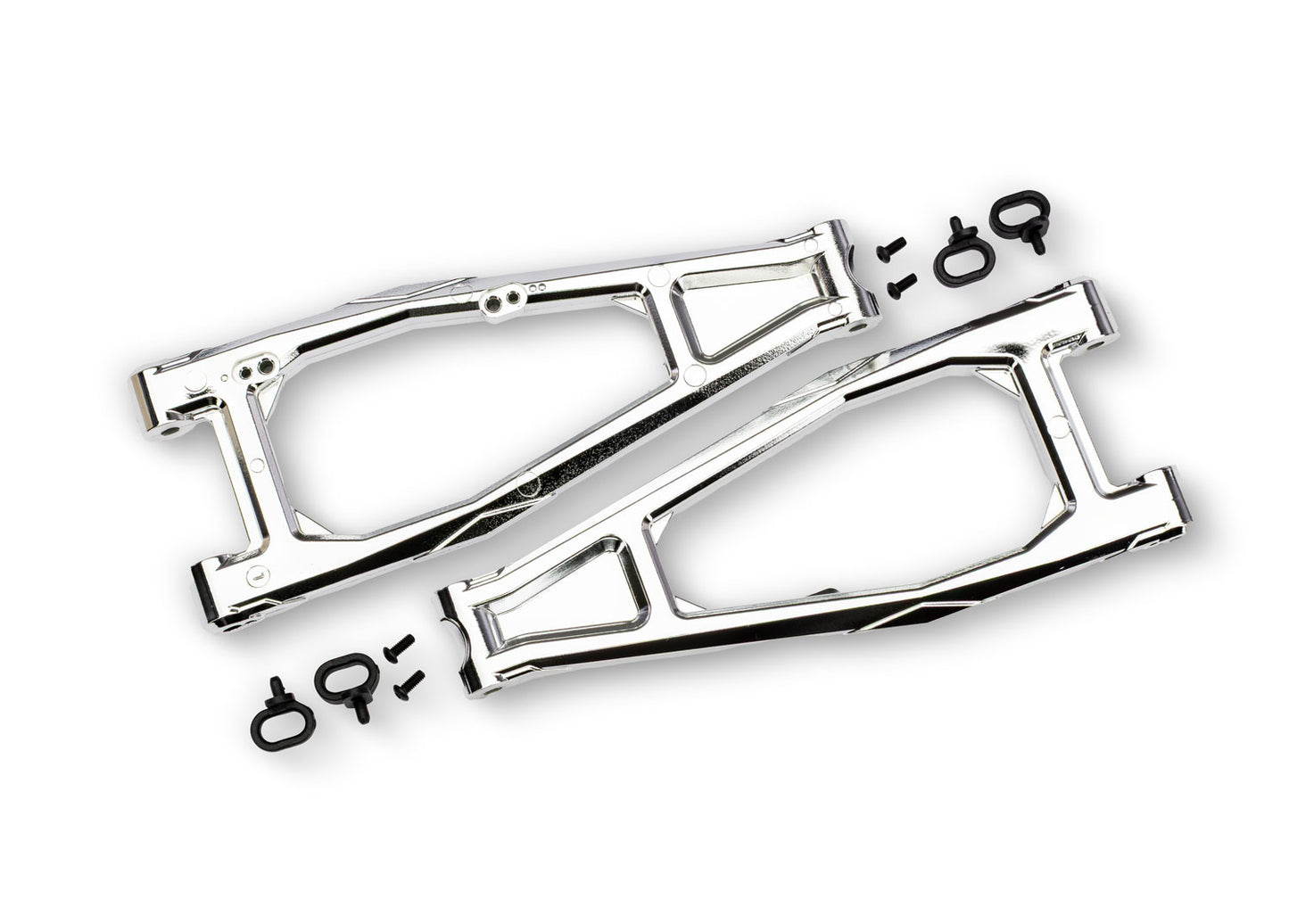 Traxxas 10929-CHRM Chrome Upper Front HD Suspension Arms (L&R)
