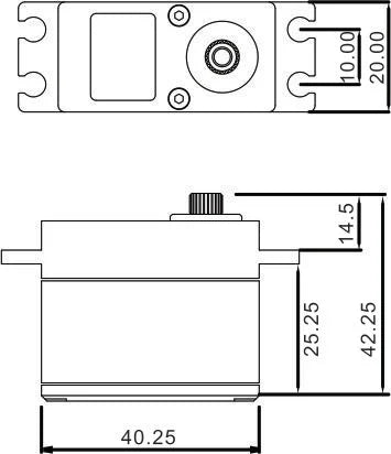 EcoPower 110S WP110S Waterproof High Speed Metal Gear Servo