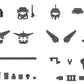Bandai 2584082 30MM 1/144 Option Parts Set 6 (Customizeable Head A) Accessory Set