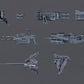 Bandai 2724575 Armored Core VI Fires of Rubicon 30 Minutes Missions Weapon Set 02 Accessory Set