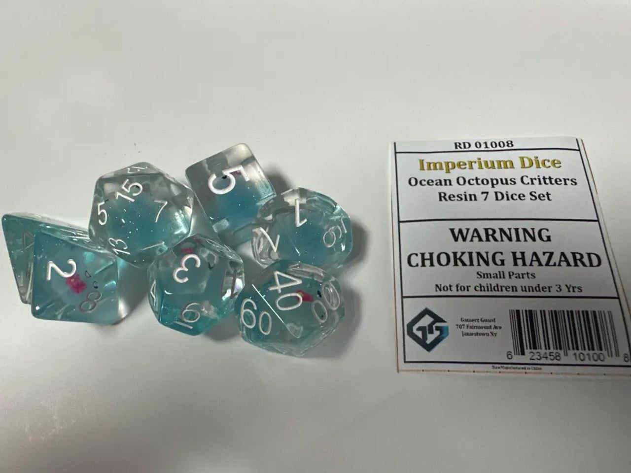 Gamerz Guard RD01008 Ocean Octopus Critters Resin 7 Dice Set