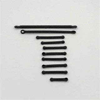 1RC 3014-A Radius Rods, Black, 1/18 Mid, Spr