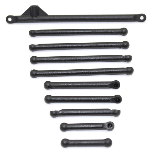 1RC Racing 3043 Radius Rods, Black, 1/18 Super Mod