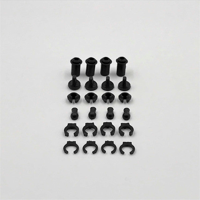 1RC Racing 5004 Shock Plastic Parts, 1/18 Mid, Spr, EDM, LM