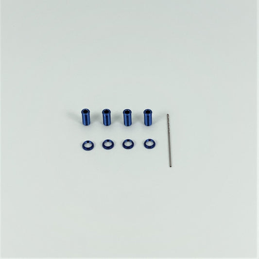 1RC Racing 5007 Threaded Alum Shock Body Set, Blue, 1/18th Scale