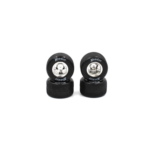 1RC Racing 5571 FR/RR HT Tires & Chrome Wheels, 1/18 Asphalt Modified (4)