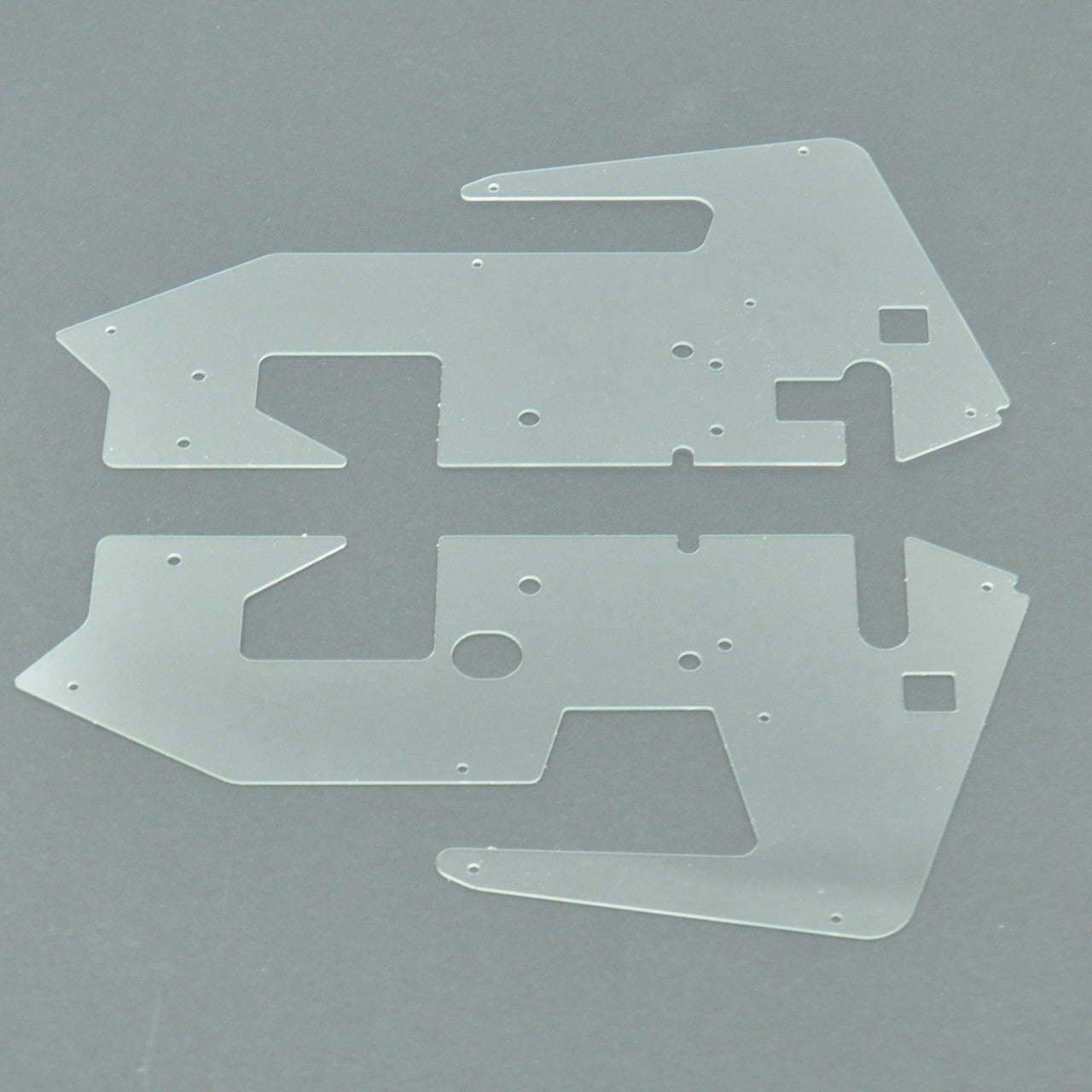 1RC Racing 6023 Body Side Panels, LH/RH, Clear, 1/18 Silver Crown
