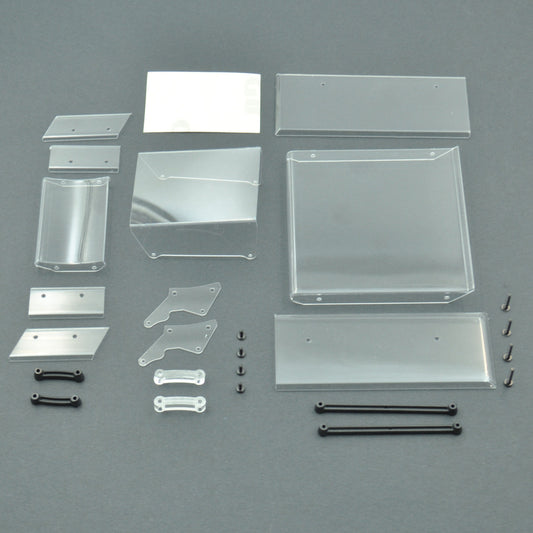 1RC Racing 6055 Top & Front Wing, Clear, 1/18 Sprint 3.0