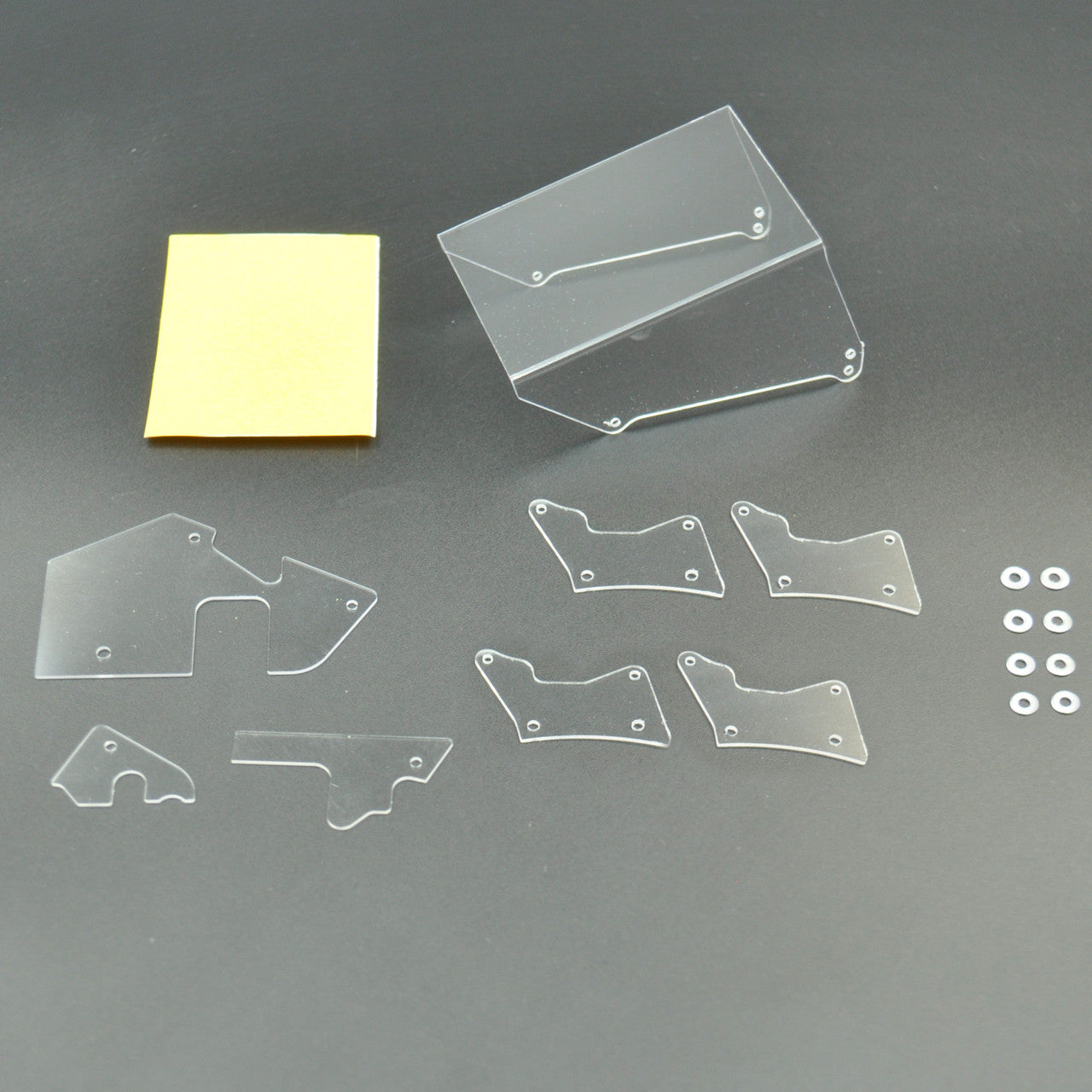 1RC Racing 6069 Top Wing & Front Wing Mounts, 1/18 Asphalt Sprint Car