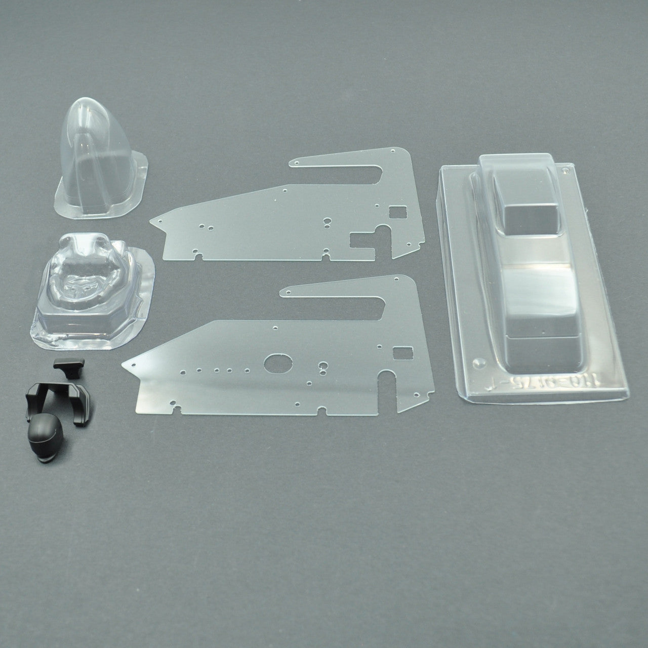 1RC Racing 6075 Body & Driver, Clear, 1/18 Midget 4.0